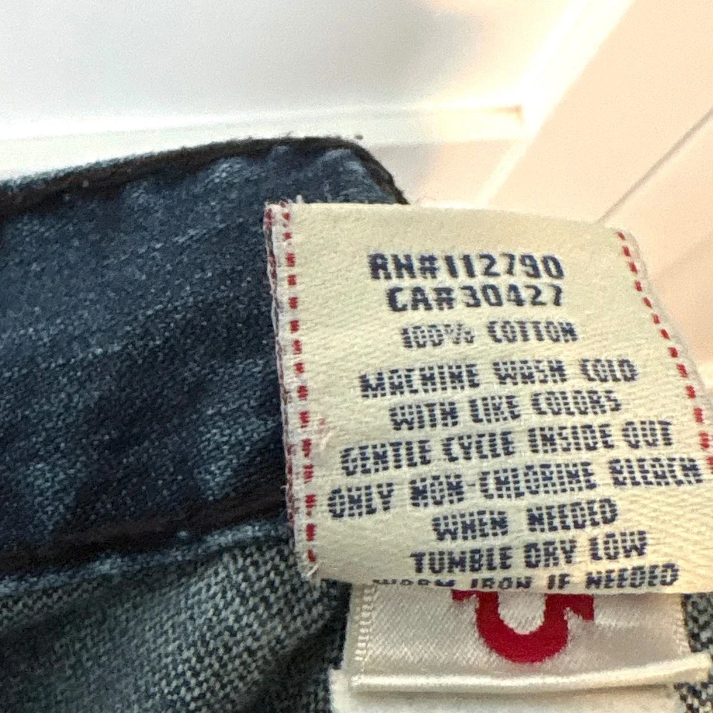 True Religion‎ Vintage Y2K Dark Wash Billy Super T Bootcut Jeans Size 36